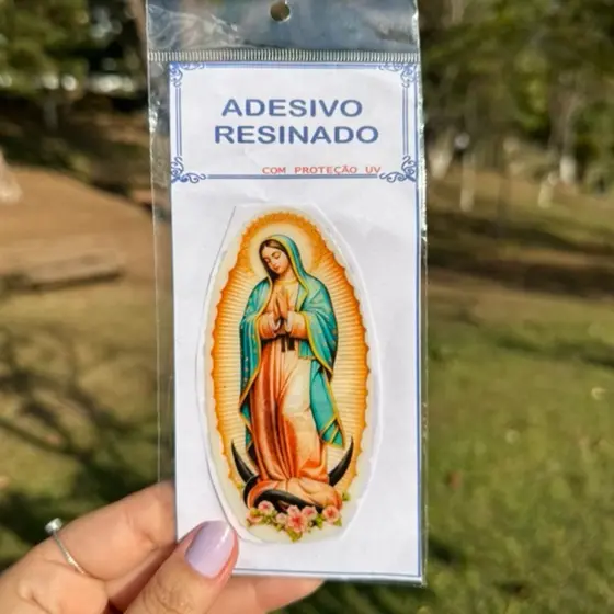 Adesivo Nossa Senhora de Guadalupe em Alto Relevo 3d Resinado Adesivo Para Carros Motos Porta