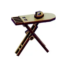 Miniatura Tábua de Passar com Ferro em MDF Woodplan M1064