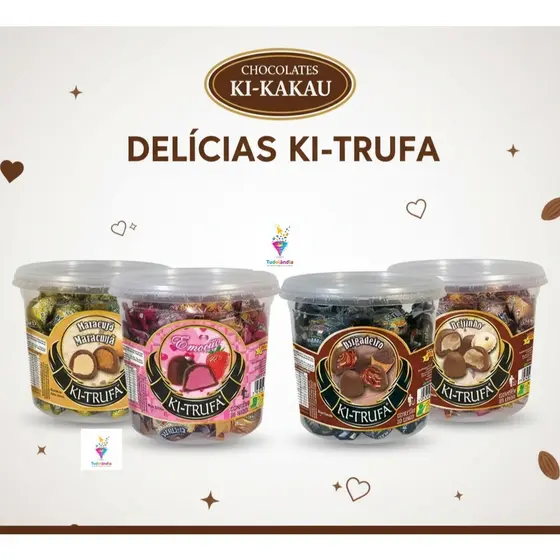 30 UN DE TRUFAS DE CHOCOLATE POTE 510G -KITRUFA KIKAKAU
