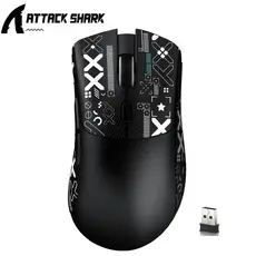 Mouse Gamer Attack Shark R1 18000dpi Paw3311 Tri Mode 1000hz Preto Branco
