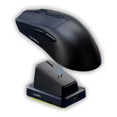 Mouse Leaven X3 RGB Sem fio 2.4G com Dock Magnético Recarregável Preto