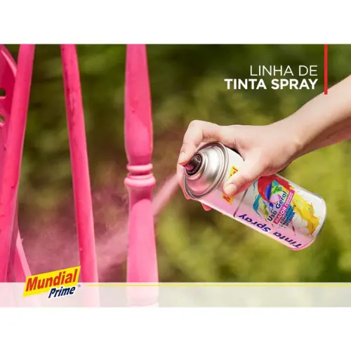 TINTA SPRAY USO GERALE-METÁLICO-LUMIOSO 400ML MUNDIAL PRIME-VERNIZ USO GERAL
