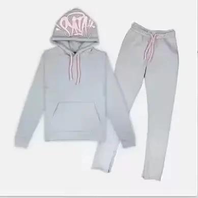 "Conjunto Moletom Synaworld – Estilo Streetwear Hip Hop com Capuz e Letras Exclusivas para Homens e Mulheres"
