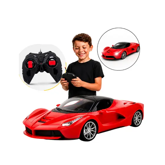 Carrinho Controle Remoto Corrida Ferrari Lamborghini Camaro Acende Farol Brinquedo Carro Presente