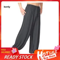 kT Calça Masculina Casual De Cor Sólida Larga Para Dança Do Ventre , Ioga , Harém