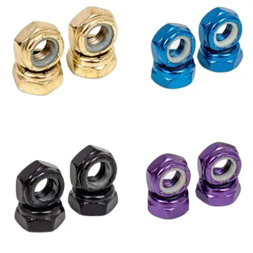 Porca de Rodas Source Color Nuts Skate Skateboard 4 Porcas Roda Street ou Longboard Importada