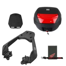 SUPORTE BAGAGEIRO CG START 160 FIBER FORCE + BAÚ PROTORK 28 LTS 2025 EM DIANTE