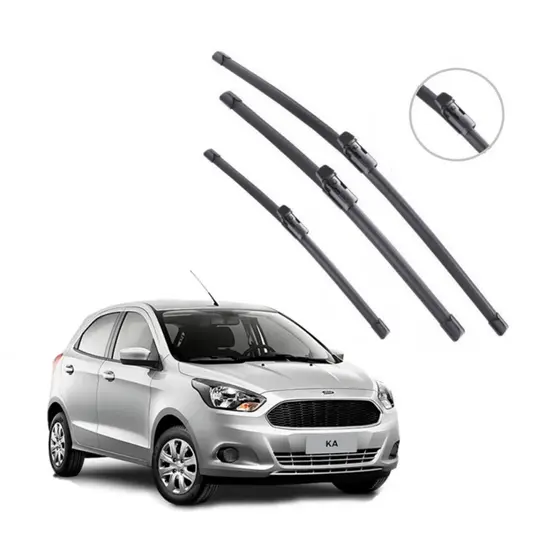 Kit Palhetas Limpador Parabrisa Dianteiro traseiro Novo Ford Ka 2015 2016 2017 2018 2019 2020 2021