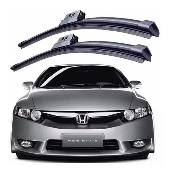 Jogo de Palhetas Limpador Parabrisa Silicone Civic New Civic 2007 2008 2009 2010 2011 2012 2013