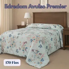 Cobre Leito Premier Edredom 170 Fios – Estampas Florais e Geométricas Sortidas e coloridas