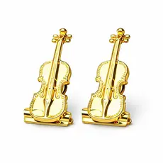 Prendedor de Partitura Violino Premium Dourado | Kit 2 + Case | Não Escorrega