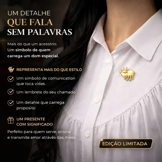 Broche minimalista libras com flash de ouro uma unidade minimalista - Qualidade Brilho Notável