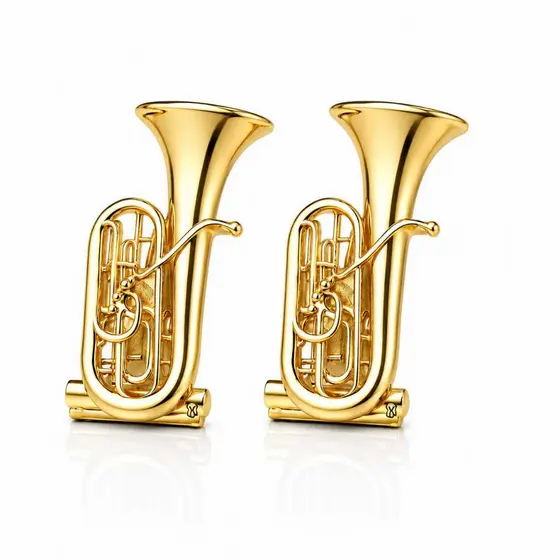 Prendedor partituras hinário luxo Tuba flash de ouro premium