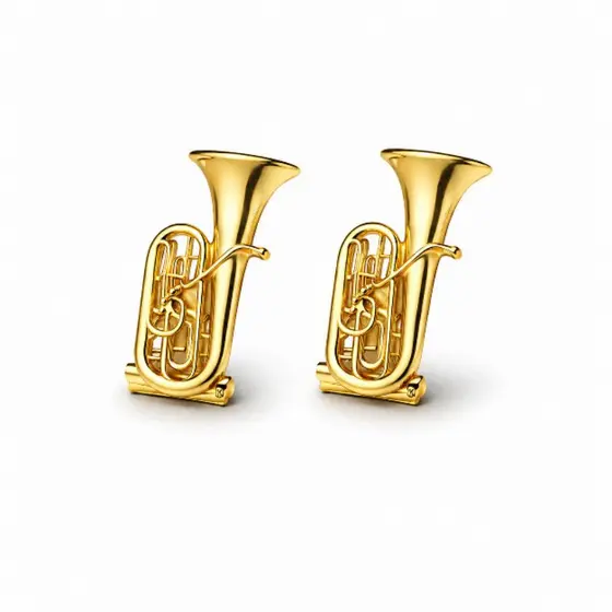 Prendedor luxo de partituras e hinários Modelo tuba Yamaha miniatura 2 unidades a pronta entrega