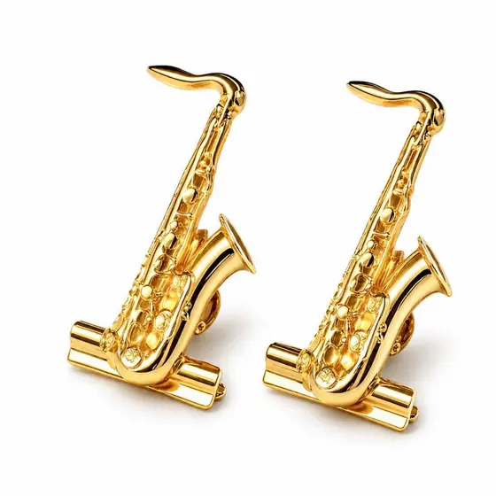 Prendedor de hinário modelo Sax tenor para as folhas, com flash de ouro, 2 unidades.