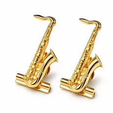 Prendedor de hinário modelo Sax tenor para as folhas, com flash de ouro, 2 unidades.