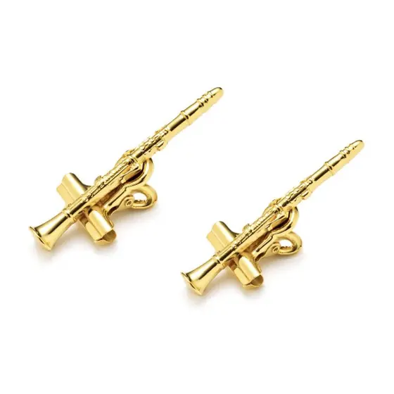 Prendedores folhas de hinário modelo Clarinete com flash de ouro com case protetora.