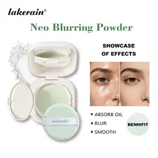 Lakerain Neo Blurring Powder Oil-Control Compacto-Pó Solto Microfino Hidratante | , À Prova De Suor E Vazamentos Ácido H