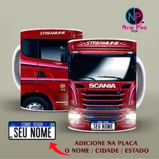 Canecas Scania Caminhão personalizada com seu Nome