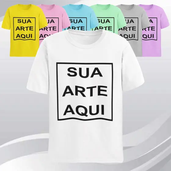 Camisa Blusa Personalizada Com minha Arte Estampa ou Logomarca Fardamento