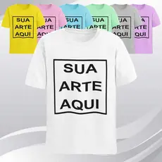 Camisa Blusa Personalizada Com minha Arte Estampa ou Logomarca Fardamento