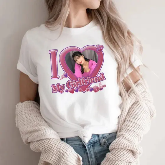 Camiseta Unissex I Love My Girlfriend Momo Hirai  Of Twice  D K-Pop