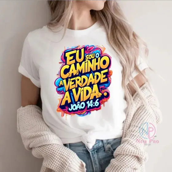 Camiseta Evangélica Eu Sou o Caminho a Verdade a Vida