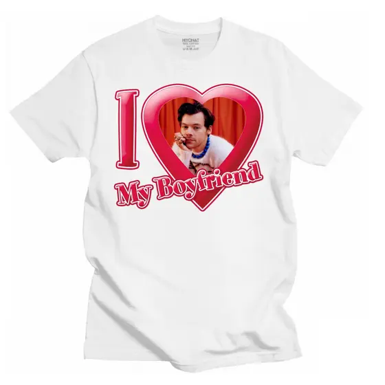 Camisa Harry Styles Unissex I Love My Boyfriend Music Pop Star
