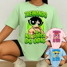 Camiseta Super Poderosa Academia Camisa Feminina Treino na força do Ódio