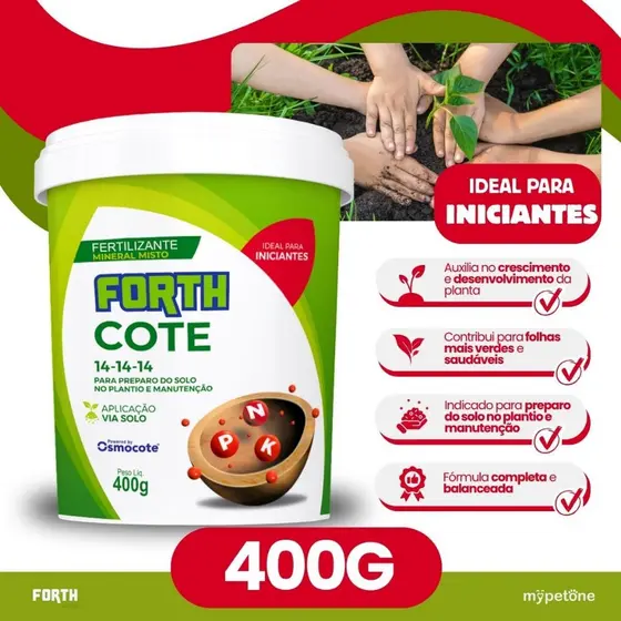 Adubo Osmocote Forth Cote 14-14-14 400g Forth Fertilizante