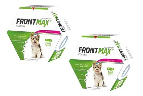 Kit 2 Coleira Antiparasitária Vetoquinol Frontmax para Cães até 4 Kg - 14 g