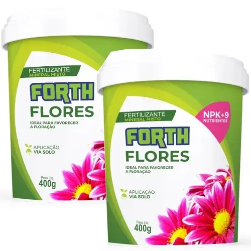 Kit 2 Adubo Fertilizante Forth Flores 400g - Jardineira