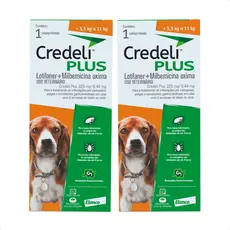 Kit 2 Credeli Plus Elanco para Cães de 5,5 a 11 kg - 1 Comprimido