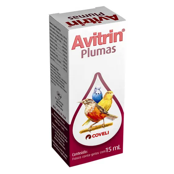 Avitrin Plumas Coveli Suplemento para Pássaros - 15ml