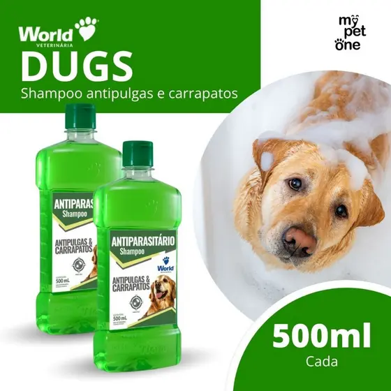 Kit 2 Shampoo Antiparasitário World - 500ml
