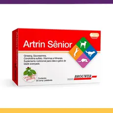 Artrin Sênior Brouwer Suplemento Nutricional para Cães e Gatos - 30 Comprimidos