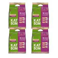 Kit 4 Granulado Sanitário Katbom Natural para Gatos - 3 Kg