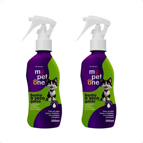 Kit 2 Banho a Seco para Gatos 300mL - MyPetOne