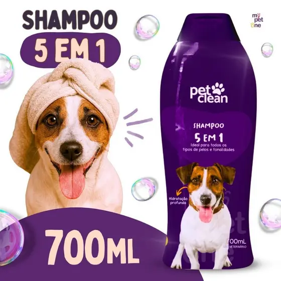 Shampoo 5 em 1 para Cães e Gatos 700ml - Pet Clean
