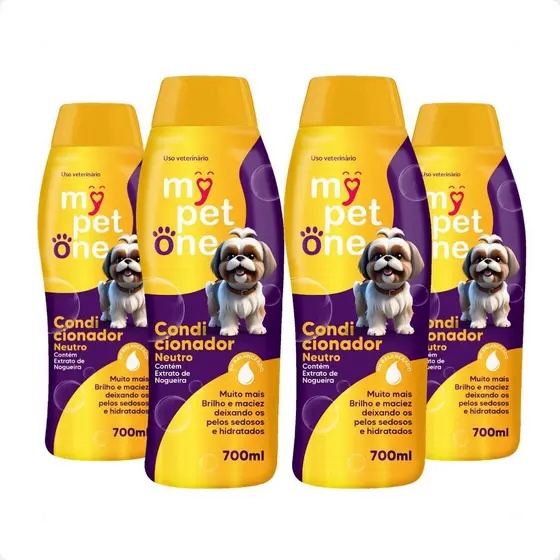 Kit 4 Condicionador Neutro Mypetone - 700mL