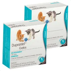 Kit 2 Duprantel Duprat Vermífugo para Gatos - 4 Comprimidos