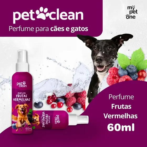 Perfume Colônia Frutas Vermelhas 60ml P/ Cães E Gatos - Pet Clean