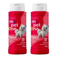 Kit 2 Talco Higiênico Perfumado Para Cães Fêmea Mypetone - 100g