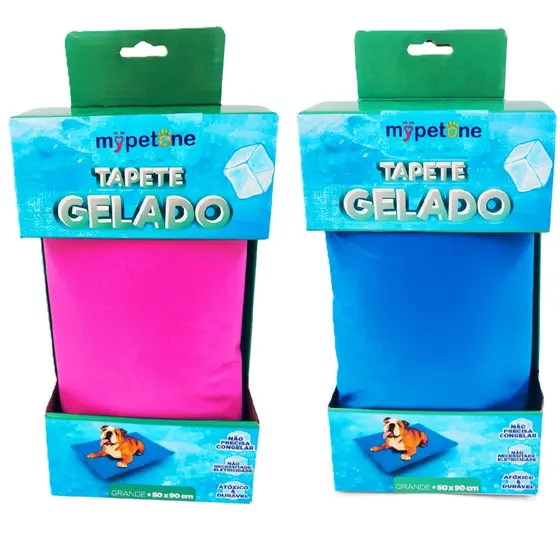 Kit 2 Tapete Gelado Grande 90x50 Mypetone para Cães - Azul e Rosa