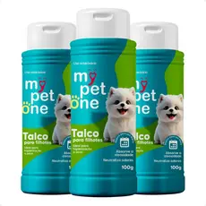 Kit 3 Talco Higiênico Perfumado Para Cães Filhotes Mypetone - 100g