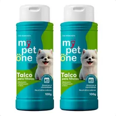 Kit 2 Talco Higiênico Perfumado Para Cães Filhotes Mypetone - 100g