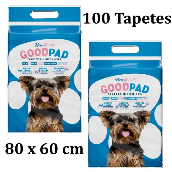 Kit 2 Tapete Higiênico PetLike Good Pad 60x60 - 50 Unidades
