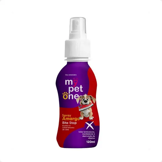 Bite Stop Mypetone Spray Amargo Adestrador Anti lambida, Mordedura e Destruição de Objetos - 120 ml