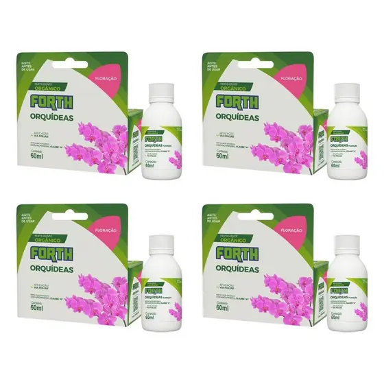 Kit 4 Fertilizante Forth para Orquídeas Floração Concentrado - 60 mL