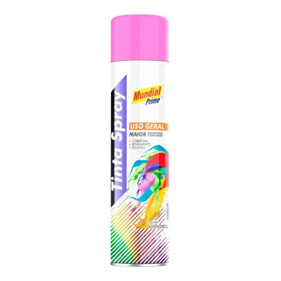 Tinta Spray Mundial Prime Rosa - 400ML